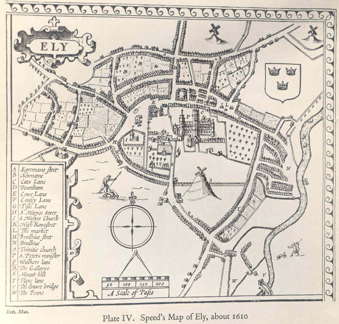 Map Of Ely Area Speed's Map Of Ely, About 1610. | Maps | Ely