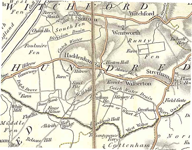 Isle Of Ely Map Map Of Part Of The Isle Of Ely. 1920S Map | Maps | Haddenham & Aldreth