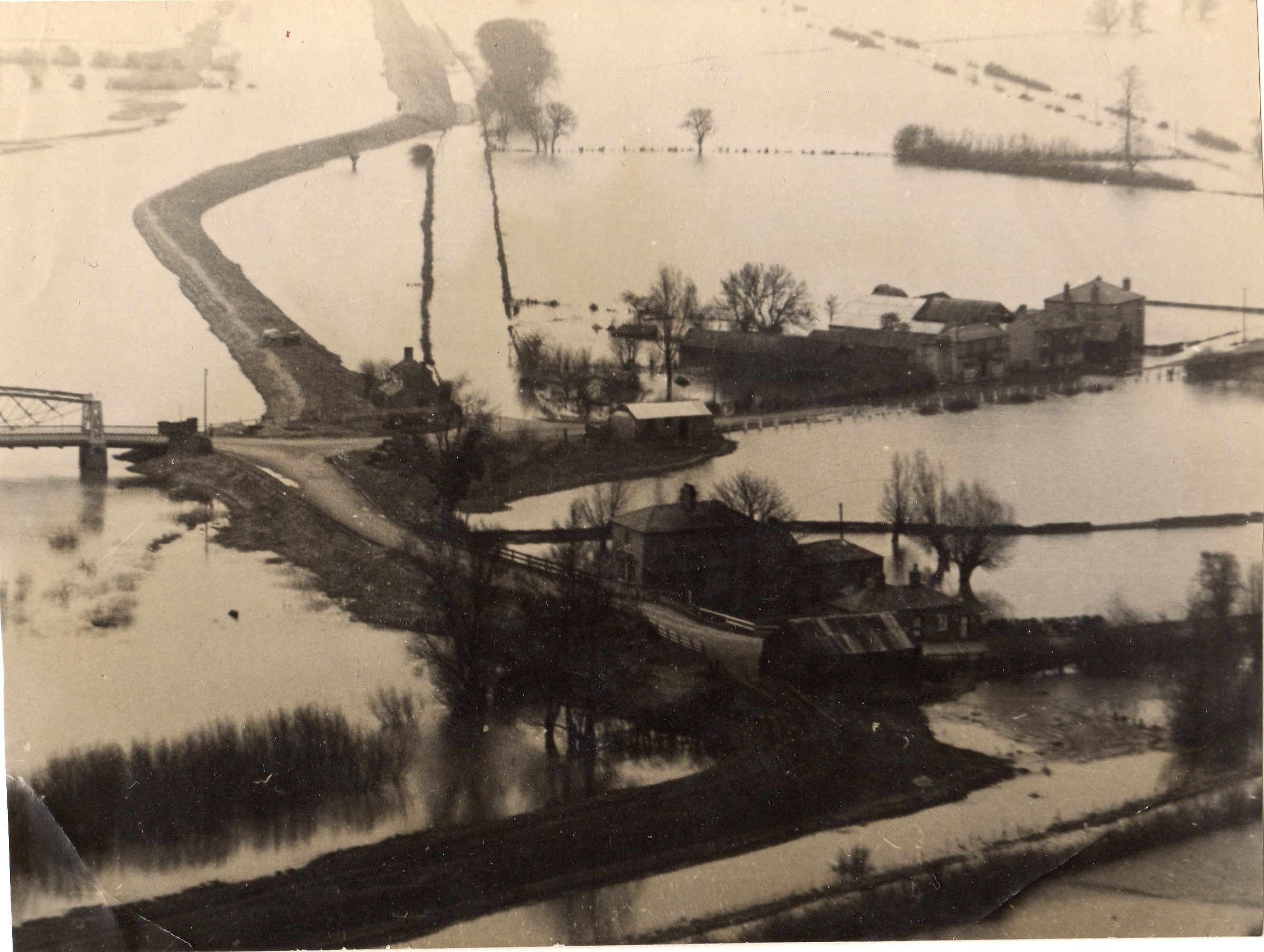 Floods at Earith Bridge 1947 Floods Agricultural Domestic