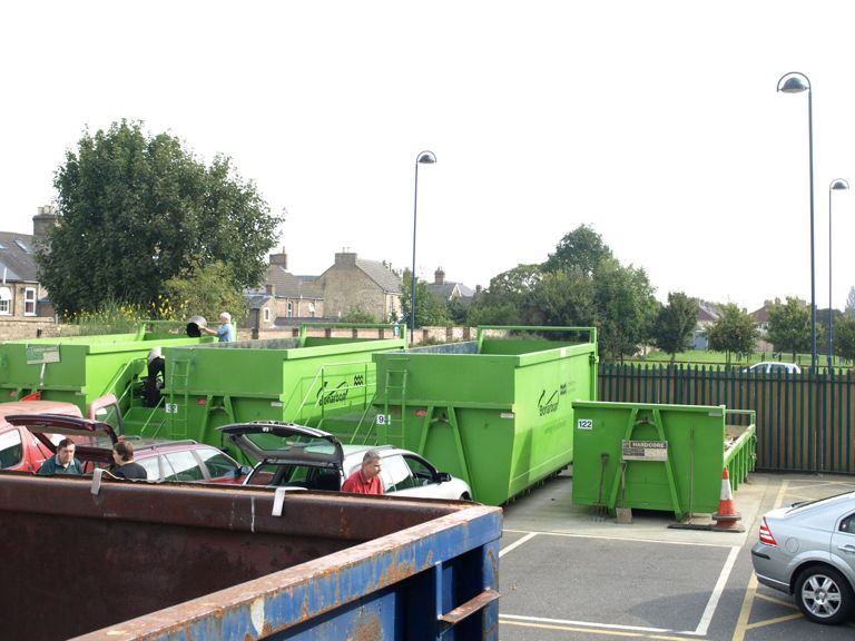 Public Amenities Site in St Neots in September 2008 view east showing
