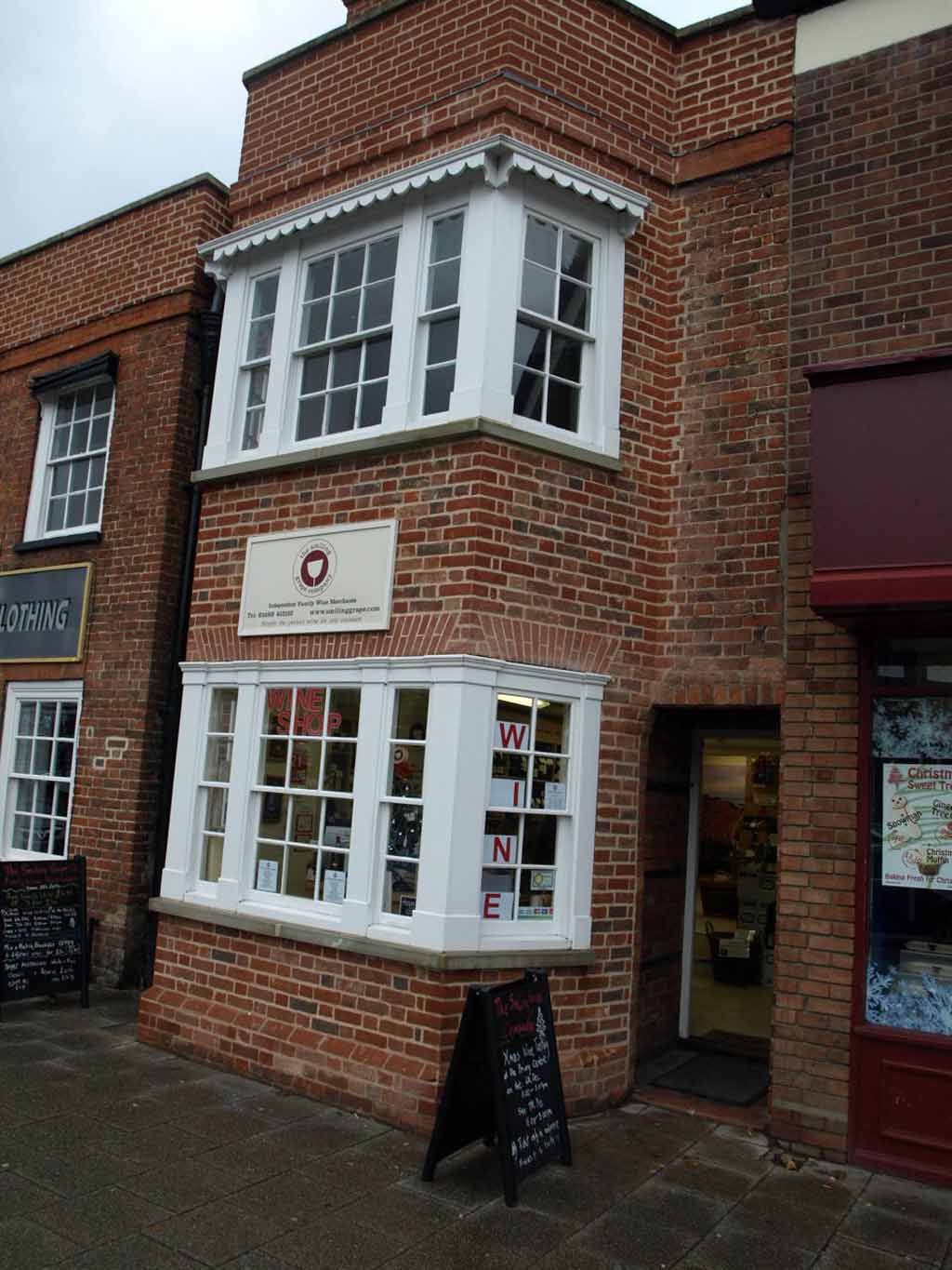 Smiling Grape Wine Shop, St Neots Market Square in November 2008