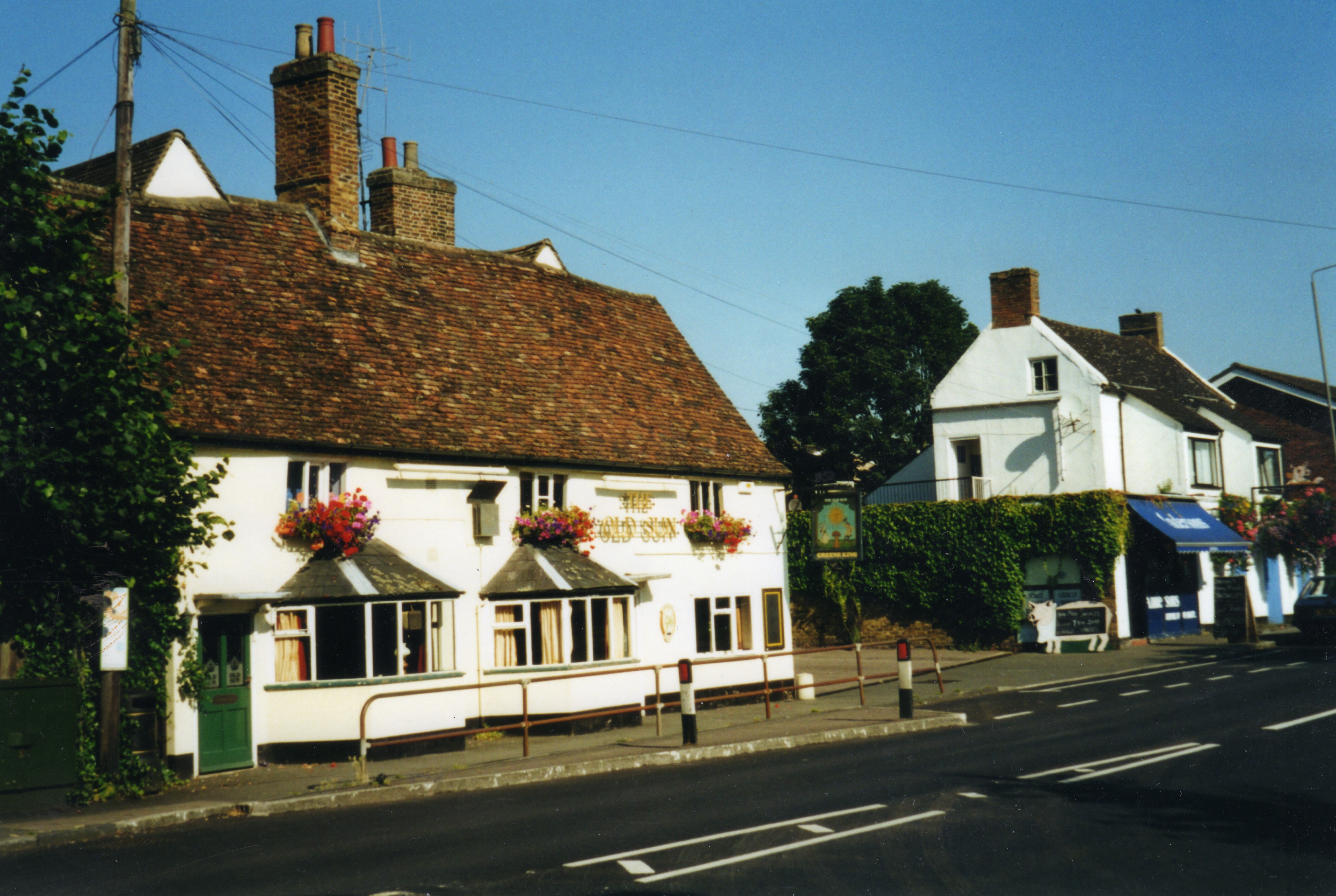 The Old Sun and Andersons Butchers on the Great North Rd in Eaton Socon