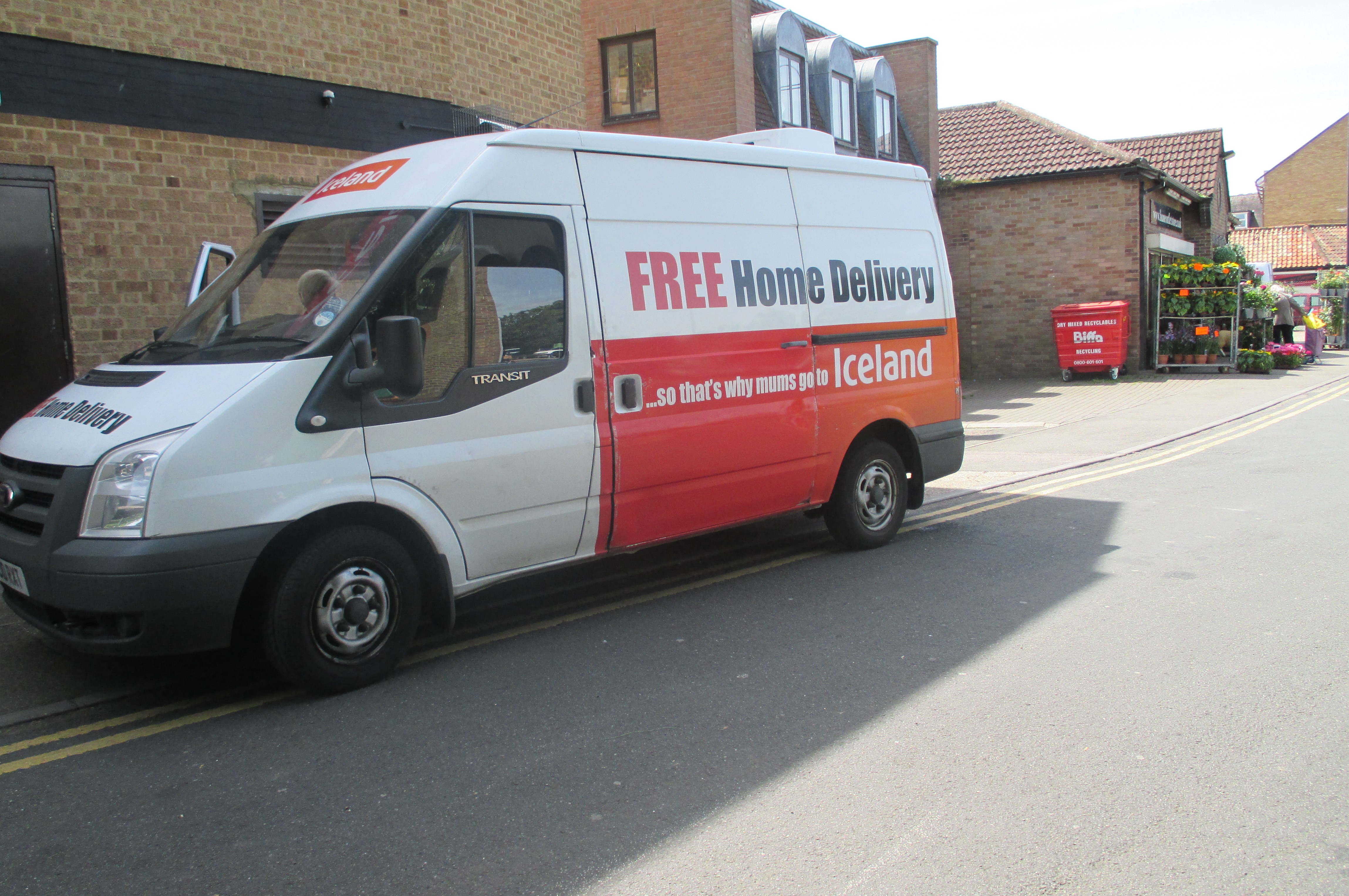 An Iceland van photographed the back of the shop in Priory Road - 16th June 2014 | Lorries and Shops | St