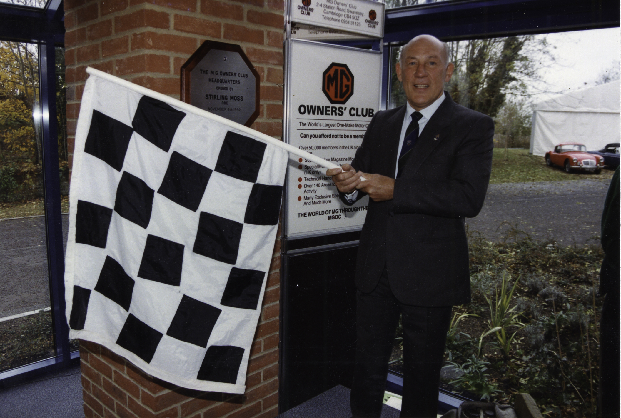 Sir Stirling Moss Opening He Mg Owners Clubs New Headquarters In